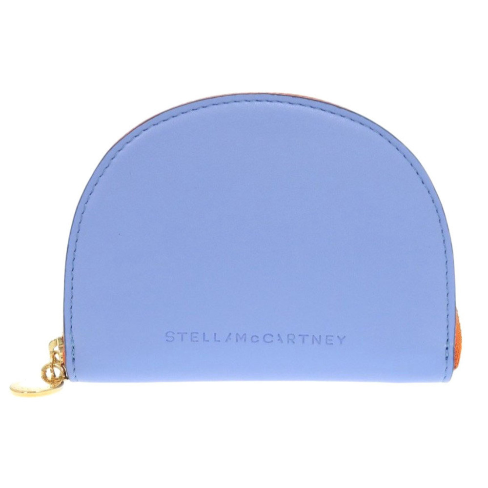 Stella McCartney Half Moon Tricolor 700258 Sky Blue Polyurethane Wallet/Coin ...